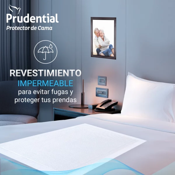 Revestimiento impermeable para evitar fugas y proteger tus prendas - Prudential Protector de cama
